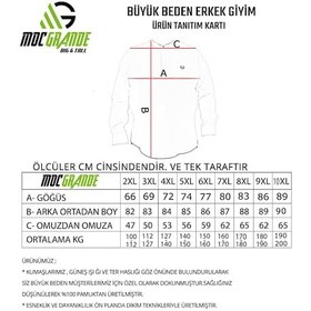 Resim Moc Grande Mocgrande Erkek Büyük Beden Likralı Keten Cepli Gömlek 11306 Bordo-bordo 