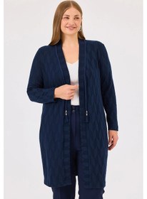 Resim Galaxi Kadın Büyük Beden Beli Büzgülü Bilek Boy Pantolon 4003 Lacivert 