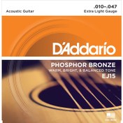 Resim D'Addario EJ15 Phosphor Bronze Akustik Gitar Teli (10-47) 