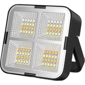 Resim LED güneş enerjili kamp lambası, şarj edilebilir kamp lambası 1200mAh, 5 aydınlatma modu, güneşli çadır lambası, güç kesintisi, acil durumlar, kasırga, ev ve yürüyüş için kullanılır 