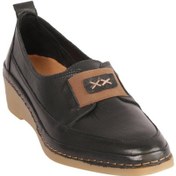 Resim Mammamia D25ya-325 Dolgu Taban Kadın Deri Ayakkabı Siyah 