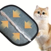 Resim 2 adet PAWSTRIP Çift Taraflı Statik Evcil Hayvan Tüyü Temizleme Eldiveni Kediler ve Köpekler için - Siyah Naylon Eldivenler Yeşil Kenarlı, Nazik Çıkarılabilir Kedi Tüyü Aracı Temizlik ve Bağlama için, Kedi Bakım Malzemeleri, Şık Eldiven Tasarımı, Dokulu Yüzey 