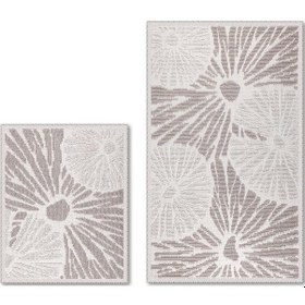 Resim Angers Doğal Pamuklu 2'li Banyo Paspas & Halı Seti 60x100+50x60 Cm - Taş Taş 