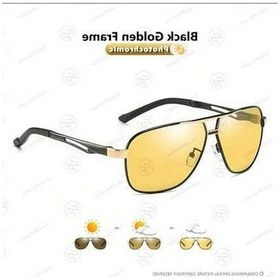 Resim Fastbuy Profesyonel Wangxi Coolpandas Siyah Altın Sarısı Fotokromik Açık Hava Ve Sürüş Gözlüğü Paslanmaz Çelik Çerçeve Uv400 Altın 