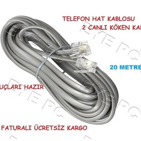Resim 20 Metre 2 Yollu Hatli Modem Adsl Kablosu 