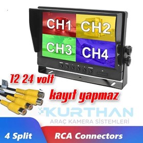 Resim 6666 4 Kanallı 7 Inç Monitör 12-24 V Kayıt Yapmaz 