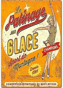 Resim Ahşap Tablo Güzel Kadın Buz Pateni Yarışı Görseli 