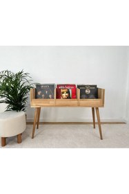 Resim Master Hands Ahşap Plaklık, 35cm*110cm Plak Sehpası, Pikap Ve Plak Sehpası 