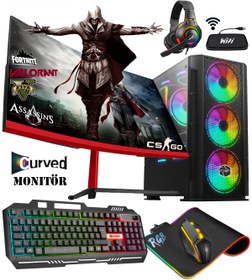 Resim Gamepage Rkx45 Ryzen 5 3600 16gb 256gb M.2 Nvme 3tb Gtx1650 23.8" 165hz Oyuncu Bilgisayarı 