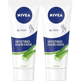 Resim Nivea Aloe Vera ve Jojoba Yağı Yatıştırıcı El Bakım Kremi 75 ML x 2 