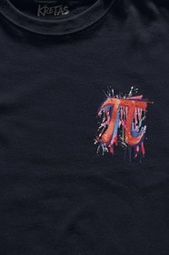 Resim Matematik Sembölü Pi Sayısı 3,14 14 Mart Günü Minimal Ön Baskılı Lacivert Tişört Unisex T-Shirt 