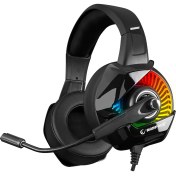 Resim Rampage RM-K66 TYPHOON Siyah USB 7.1 Version RGB Ledli Gaming Oyuncu Mikrofonlu Kulaklık 