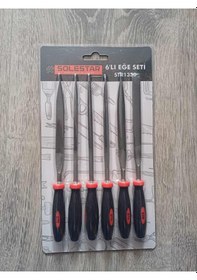 Resim Solestar 6'lı Üçgen Yuvarlak Kare Düz Yassı 18 Cm Eğe Seti 