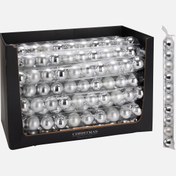 Resim Yılbaşı Ağacı Topu 10'lu Gümüş 5 cm 