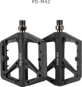 Resim Promend Renkli Platform Pedal MTB Freeride Kaymaz Rulmanlı Plastik Pedal Ultra Hafif Siyah Renk 