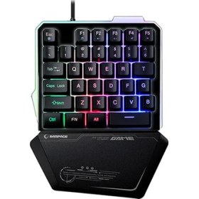 Resim KB-R24 X-Mini RGB Zemin Aydınlatmalı Metal Taban Gövdeli Mini Gaming Oyuncu Klavyesi 