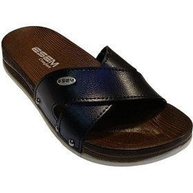 Resim Esem 0309 Z 0001 Kadın Comfort Terlik Siyah Bej 
