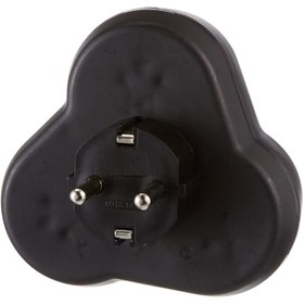 Resim Depa 3'lü Topraklı Golyat Fiş Priz - Priz Çoğaltıcı - Papatya - Siyah - 10009-S 