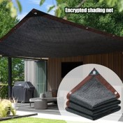 Resim 1 adet Siyah Gölgelik Kumaş - 80-85% UV Engelleyici, 81-90% Gölgelendirme Oranı, Dayanıklı Plastik Malzeme - Dış Mekan Kullanımı İçin Uygundur - Teras, Balkon, Pergola, Seramik, Tavuk Kulübesi için İdeal - Karartma Perdesi 