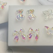 Resim Kadınlar için 12 Adet Şirin Tatil Tarzı Küpeler Seti - Kelebek, Ayı ve Çiçek Tasarımları, Reçine ile Rhinestones, Plastik Gömlekler, Tüm Mevsim Günlük Giyim, Her Gün Küpeler | Eğlenceli Küpeler | Rhinestone Süslemeli Küpeler 
