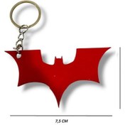 Resim Motosiklet Uyumlu Anahtarlık Maskot Maskot Pleksi Batman Kırmızı - Muhtelif 