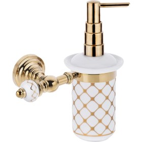 Resim Pure Concept Geometrik Beyaz Altın Pvd Gold Montajlı Sıvı Sabunluk 
