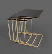 Resim Gold 3 Lü Amor Zigon Sehpa - Orta Sehpa - Yan Sehpa 