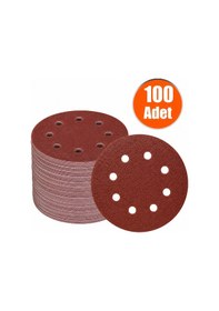 Resim 125mm. 100 Kum 8 Delikli Cırt Zımpara Nk 100 Adet 