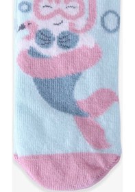 Resim Breeze Kız Çocuk Soket Çorap Yaz Figürlü Su Yeşili (1-2-7-8 Yaş) 