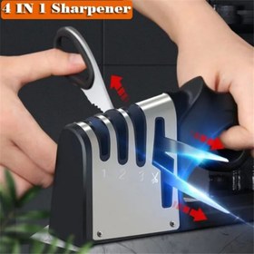 Resim 1 Adet Profesyonel Bıçak ve Makas Bileyici, 4'lü Elmas Manuel Bileyici Aleti, Mutfak ve Açık Hava Kullanımı için Tungsten Bıçakları ile Elektrik Gerektirmez 