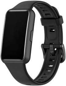 Resim Coverzone Huawei Band 7 ile uyumlu Saat Kayışı Ent Kaliteli Huawei Mi Band 7 ile uyumlu Spor Saat Kontrast Renkli Lagniappe Silikon Kordon (Siyah) 