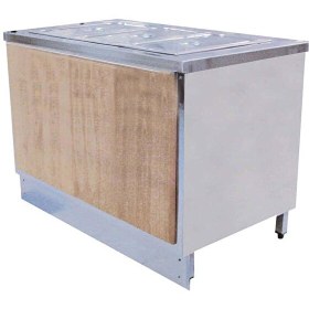 Resim Öztiryakiler Ahşap Kaplamalı Sıcak Servis Bankosu Sıcaklık Dolaplı 190x70 CM 