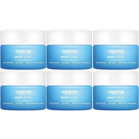 Resim Agarta Doğal Yaşlanma Karşıtı Anti-Age Gece Kremi Su Bazlı 50ML (Kırışıklık/Sıkılaştırıcı) (6Lı Set) 