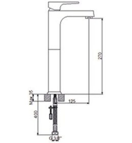 Resim Newarc Aqua Çanak Lavabo Bataryası Siyah 