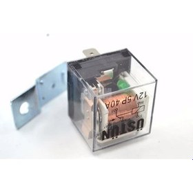 Resim Mini Röle Şeffaf 40 Amper 12V 5p Ledli Üstün 