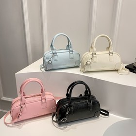 Resim Kadınlar İçin Vintage Günlük Çapraz Çanta - Büyük Kapasiteli Tote, Minimalist Omuz Çantası, Fermuarlı Yastık Kılıf Tasarım, Şık ve Basit Desen, Günlük Kullanım ve Seyahat için Mükemmel - 4 Renk Seçeneği: Pembe, Beyaz, Mavi, Siyah 