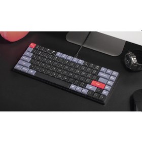 Resim Kechron S1-A1 QMK Custom Gateron Low Profile Red Switch White Backlight Mekanik Klavye 