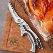 Resim Yükseltilmiş Ağır Hizmet Tipi Paslanmaz Çelik Mutfak Makasları, Çok Fonksiyonlu Ultra Keskin Pratik Makaslar, Kemikler, Tavuk, Et, Balık, Tavuk, Sebzeler, BBQ Makasları için Profesyonel Kuş Makasları 