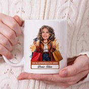 Resim Alışveriş Delisi Anne Karikatürlü Kupa Bardak 