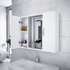 Resim Alesta Life Aynalı Banyo Dolabı Beyaz 