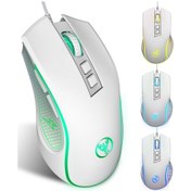 Resim Maiyame Hxsj X100 Optik Sensörlü 7 Renkli Rgb Aydınlatmalı Oyuncu Mouse, 3600 Dpı, Usb 2.0, 126g Optik 