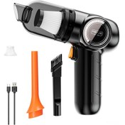 Resim Neevoyu Q18 Siyah Kablosuz Araç Süpürgesi - 120w 20000pa Güçlü Emme, Havalandırma/boşaltma Fonksiyonu, Taşınabilir Abs+pc 