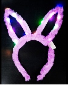 Resim Mor Tavşan Peluş Işıklı Taç 13x10 Cm 