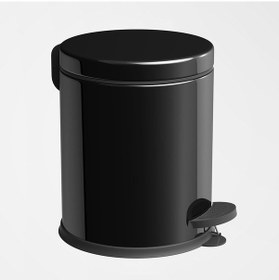 Resim Sas 5Lt Siyah Pedallı Banyo Kovası . Çöp Kovası Siyah 