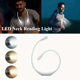 Resim 1 adet Asılı Üç Renkli Sıcaklık Boyun Lambası - Pil ile Çalışan 360° Dönebilen LED Okuma Lambası, Ayarlanabilir Parlaklık, Cilalı Metal Kaplama ve Uzay Temalı Tasarım ile Yatak Odası, Ofis, Masa için - Uzun Ömürlü Göz Bakımı Aydınlatması, Masa Lambası, Yatak Odası Aydınlatması, Modern Aydınlatma, Dayanıklı Plastik Gövde 