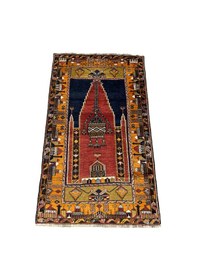 Resim El Dokuma Antika Seccade 92x157 Kök Boya Yün Namazlık Sarı 