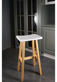 Resim Diva Ahşap Bar Taburesi 75 Cm 