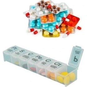 Resim Ototechparca Buffer® Haftalık Günlük Saklama Kutusu 7 Günlük Hap Saklama Kabı 