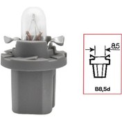 Resim Osram 24V Duylu Gösterge Ampulü Dipsiz 1.2W N11.2904 