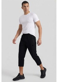 Resim Tommylife Tommy Life Siyah Bağcıklı Standart Kalıp Fermuar Cepli Aktif Spor Erkek Kapri - 83096 Siyah 